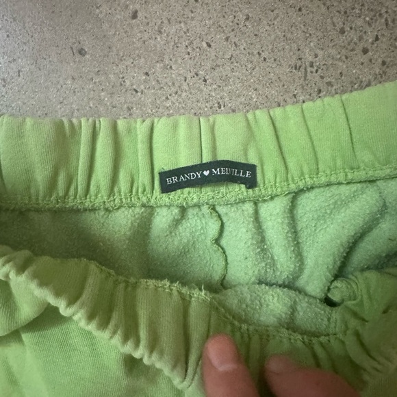 Lime neon green brandy melville John galt sweat pants - Picture 2 of 2